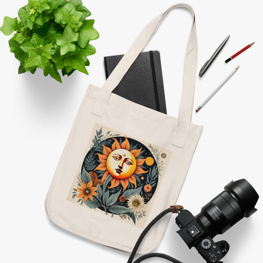 "Sunlit Blooms" Organic Canvas Tote Bag