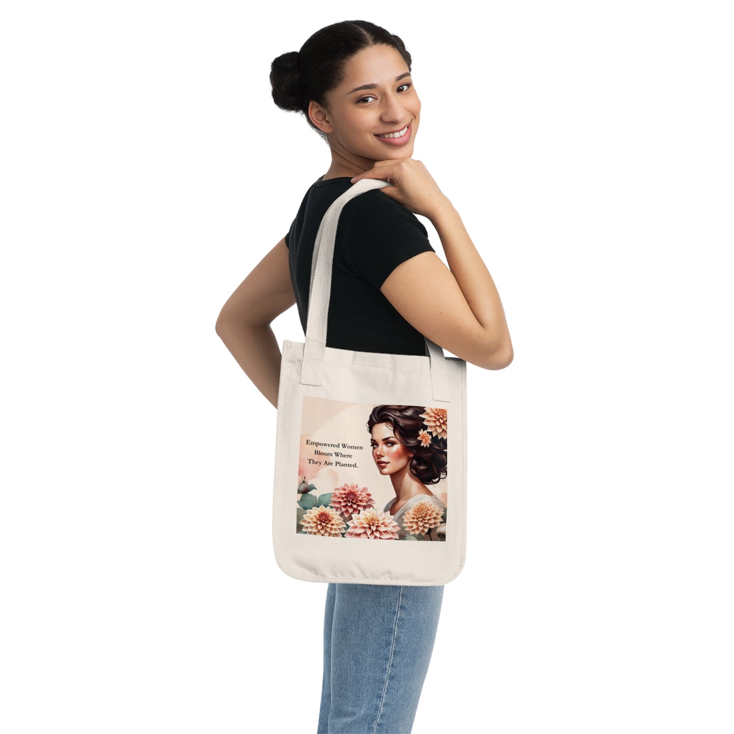 "Blossomed Reflections" Organic Canvas Tote Bag