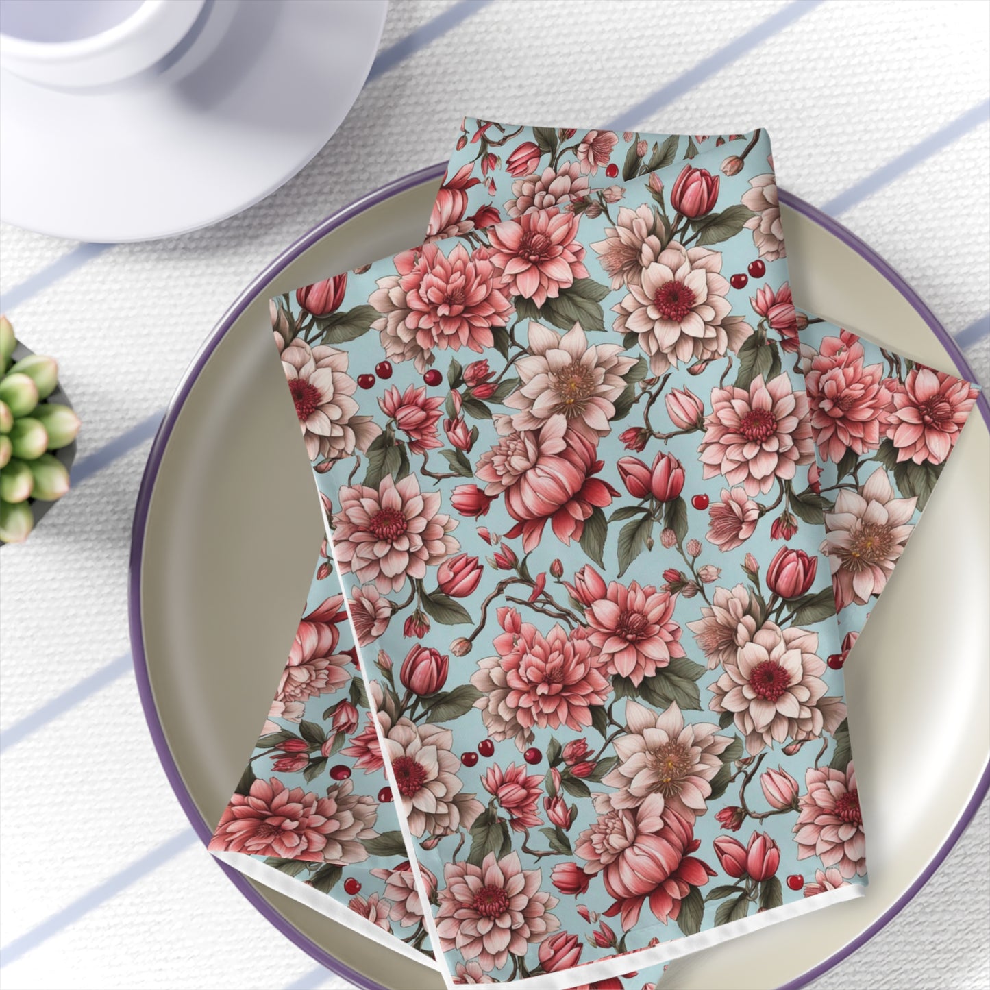 "Budding Beauty" Cloth Napkins, Set of 4