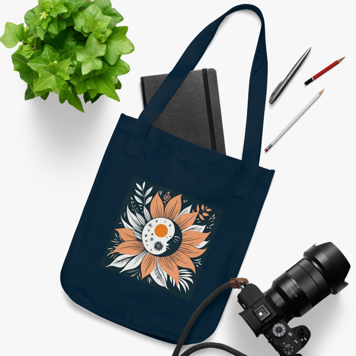 "Lunar Blossoms" Organic Canvas Tote Bag