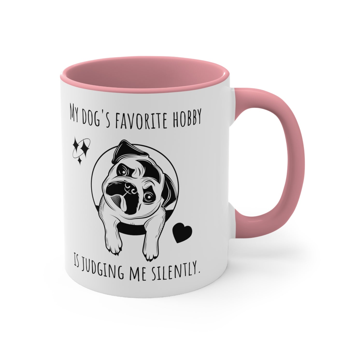 "The Silent Judge" Accent Coffee Mug, 11oz