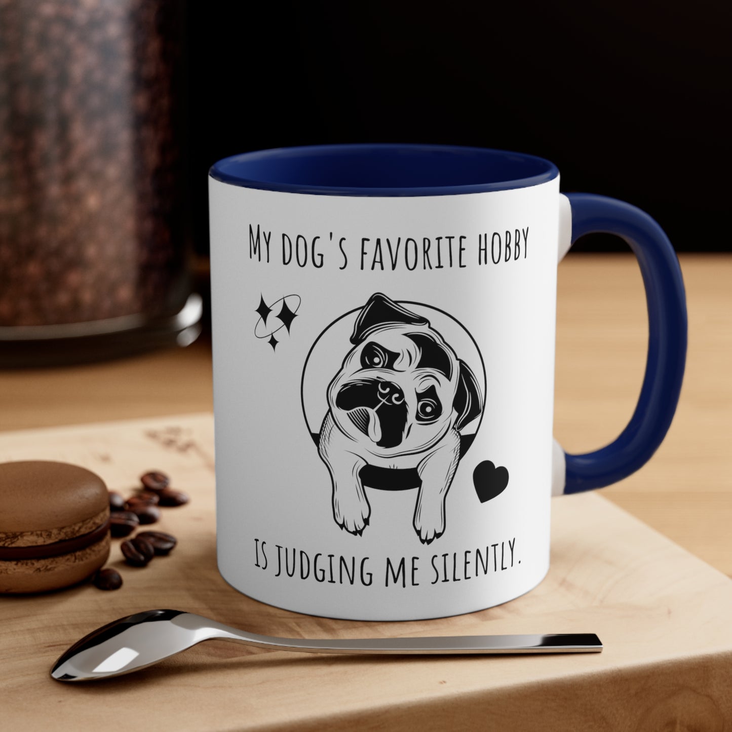 "The Silent Judge" Accent Coffee Mug, 11oz