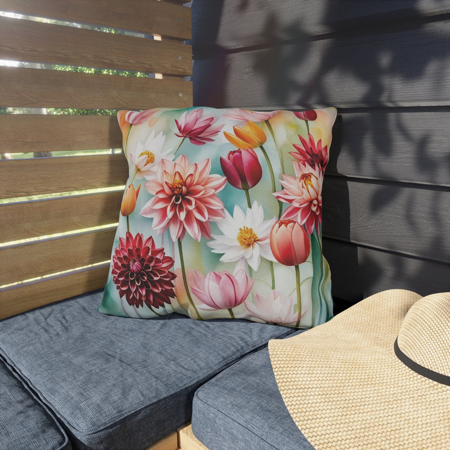 "Floral Fantasia" Outdoor Pillow