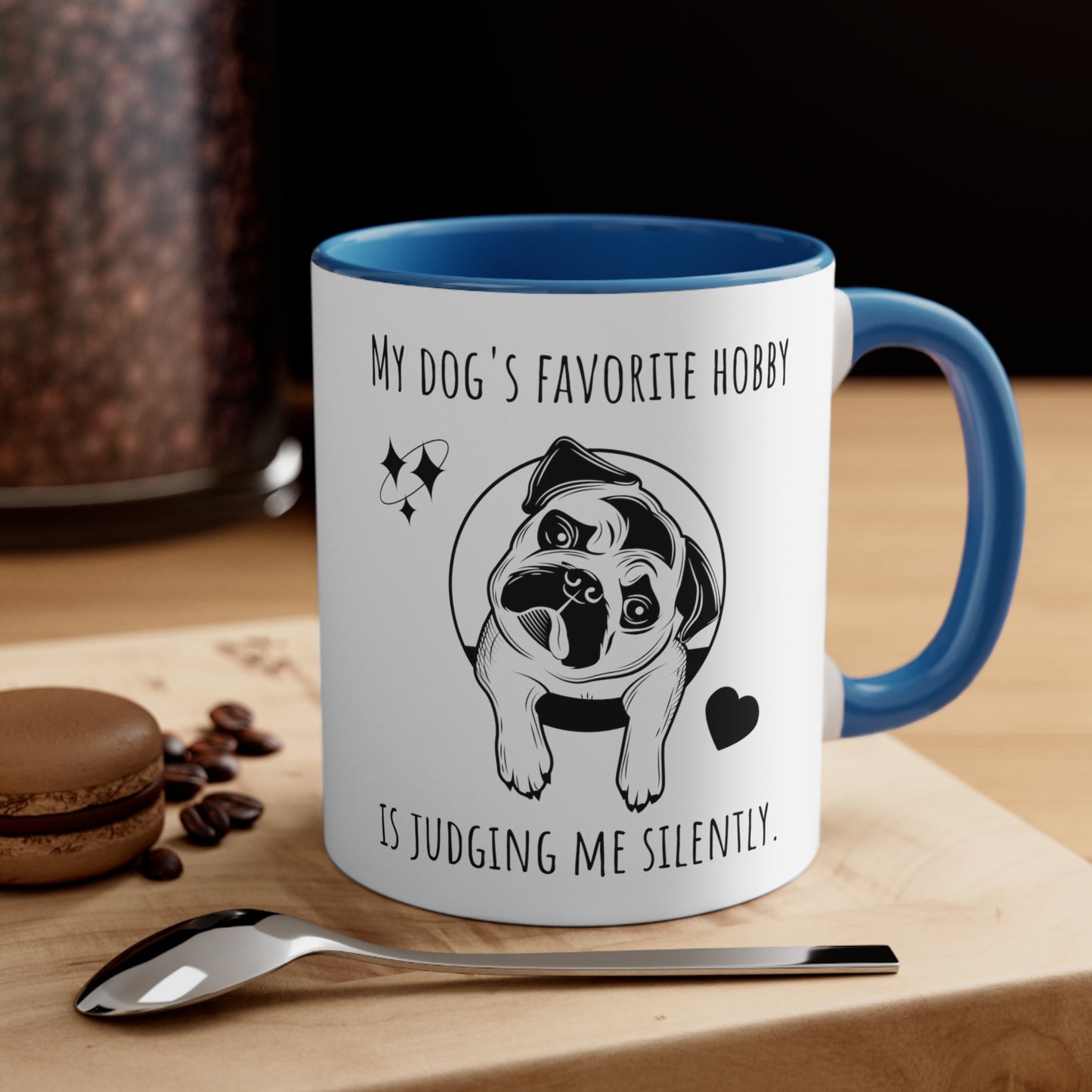 "The Silent Judge" Accent Coffee Mug, 11oz