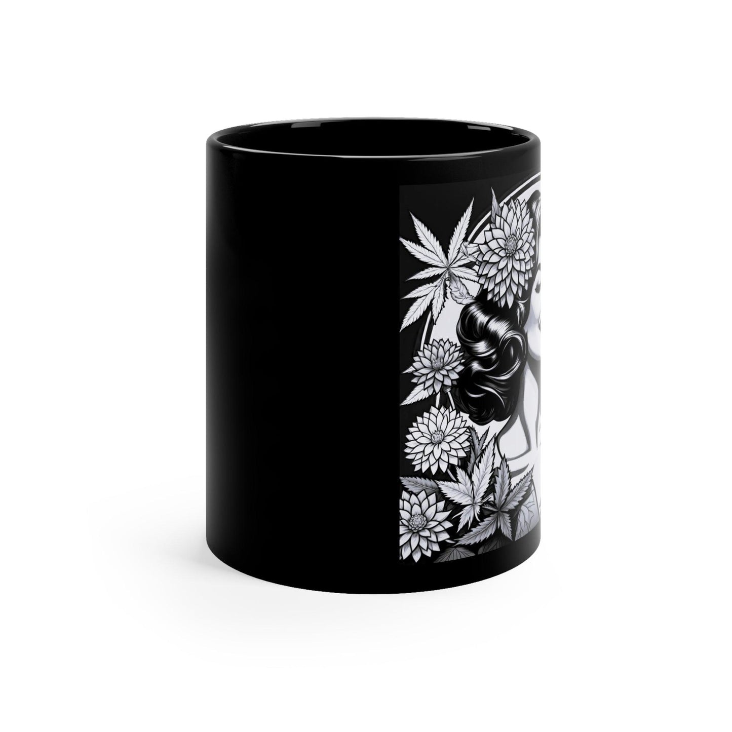 B&W Vintage-Inspired Coffee Mug, 11oz