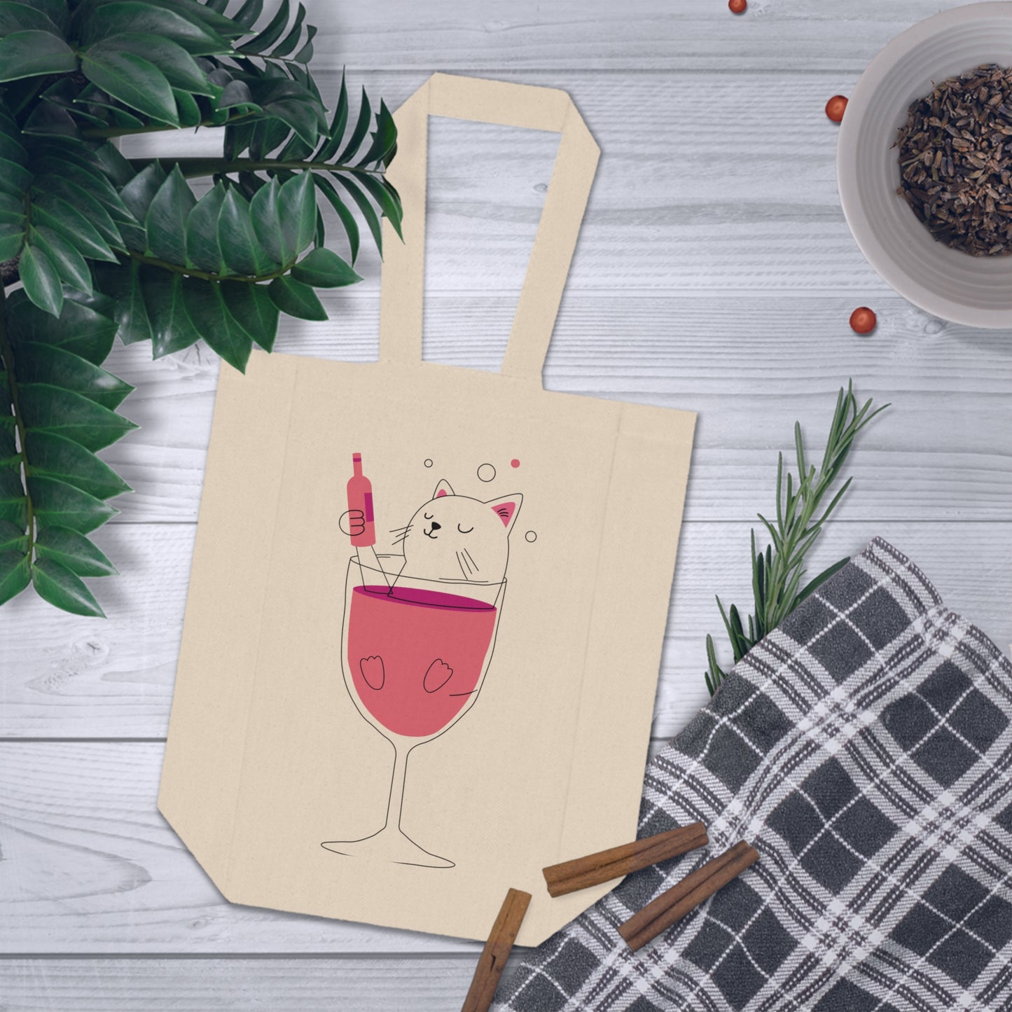 "Double The Wine" Tote Bag