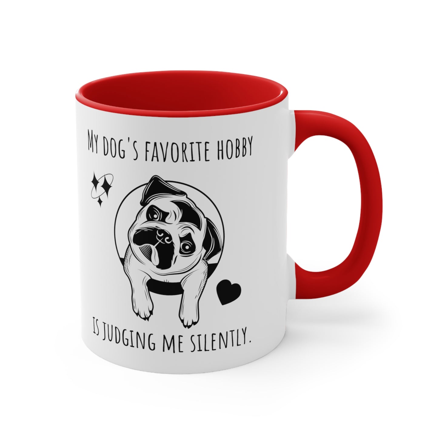 "The Silent Judge" Accent Coffee Mug, 11oz