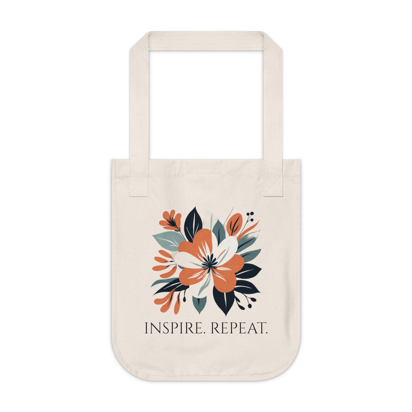 "Boho Blossoms" Organic Canvas Tote Bag