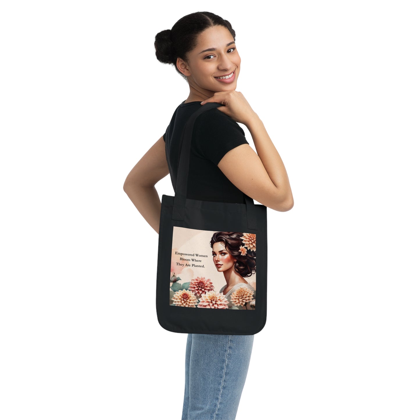 "Blossomed Reflections" Organic Canvas Tote Bag