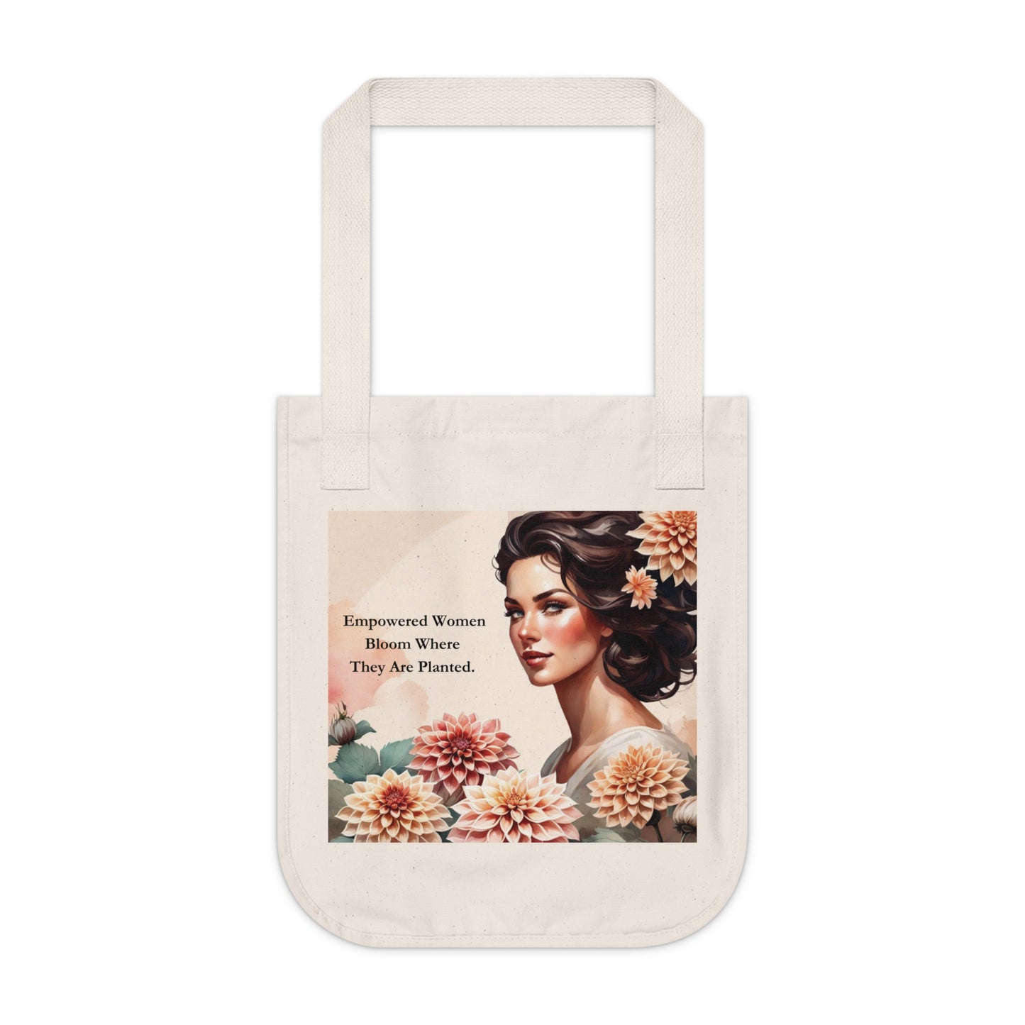 "Blossomed Reflections" Organic Canvas Tote Bag