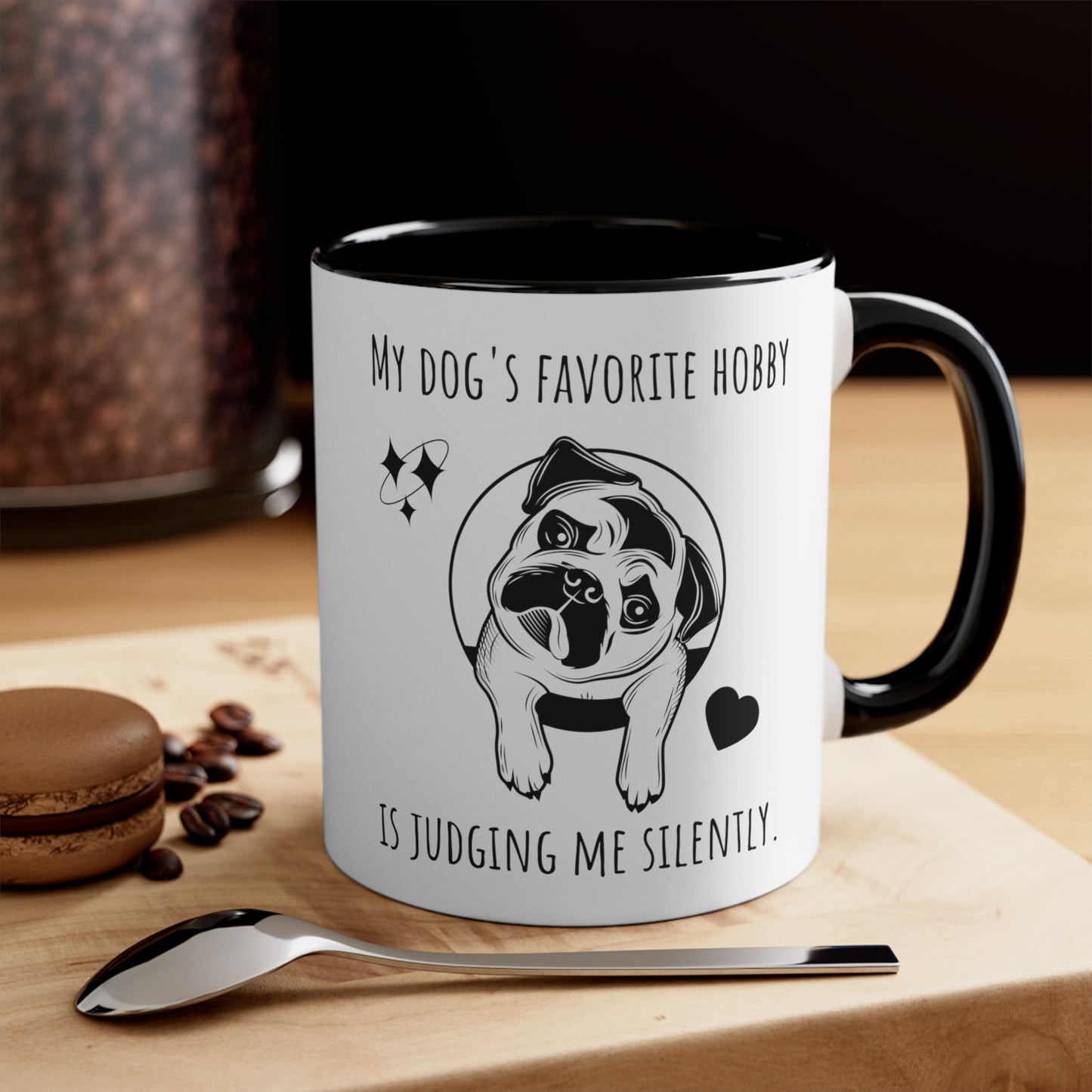 "The Silent Judge" Accent Coffee Mug, 11oz