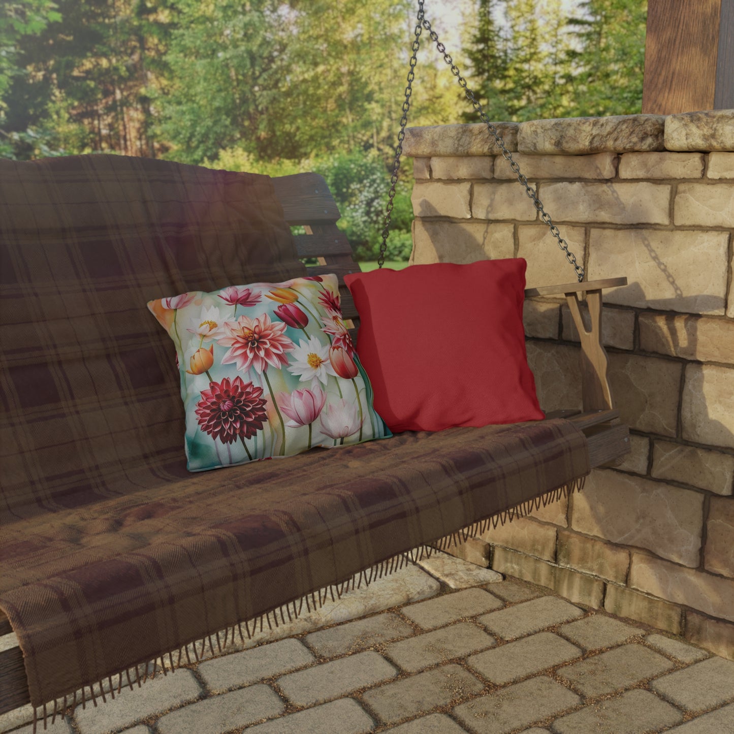 "Floral Fantasia" Outdoor Pillow