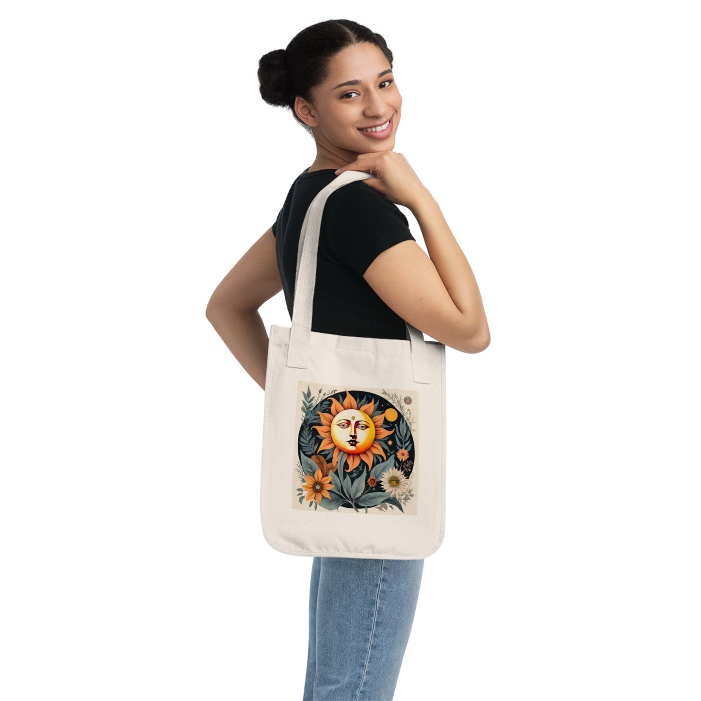 "Sunlit Blooms" Organic Canvas Tote Bag