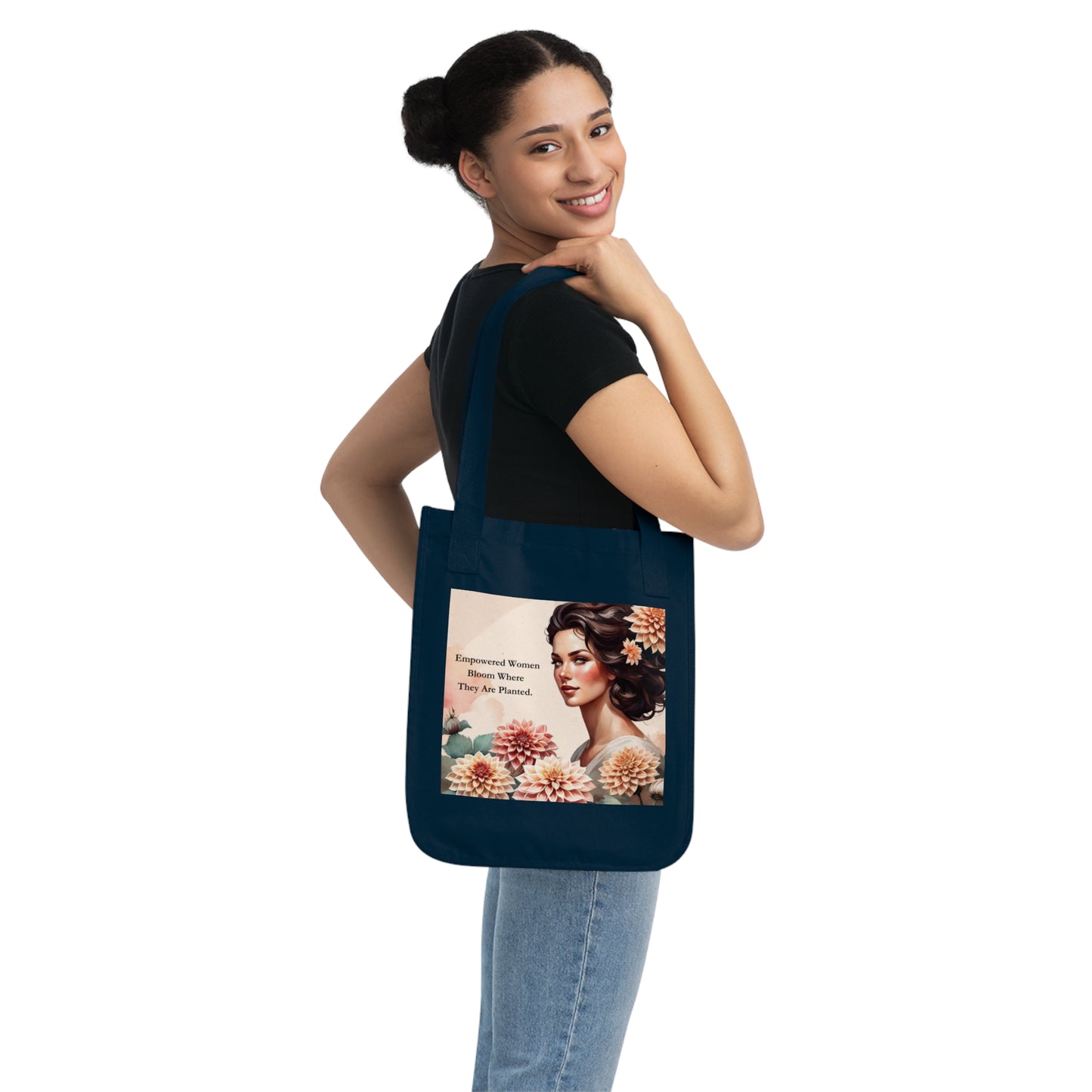 "Blossomed Reflections" Organic Canvas Tote Bag